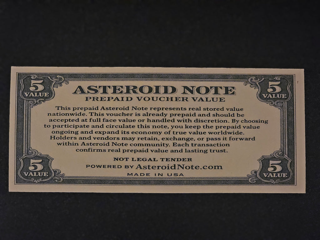 5 Value Asteroid Note – Prepaid Voucher