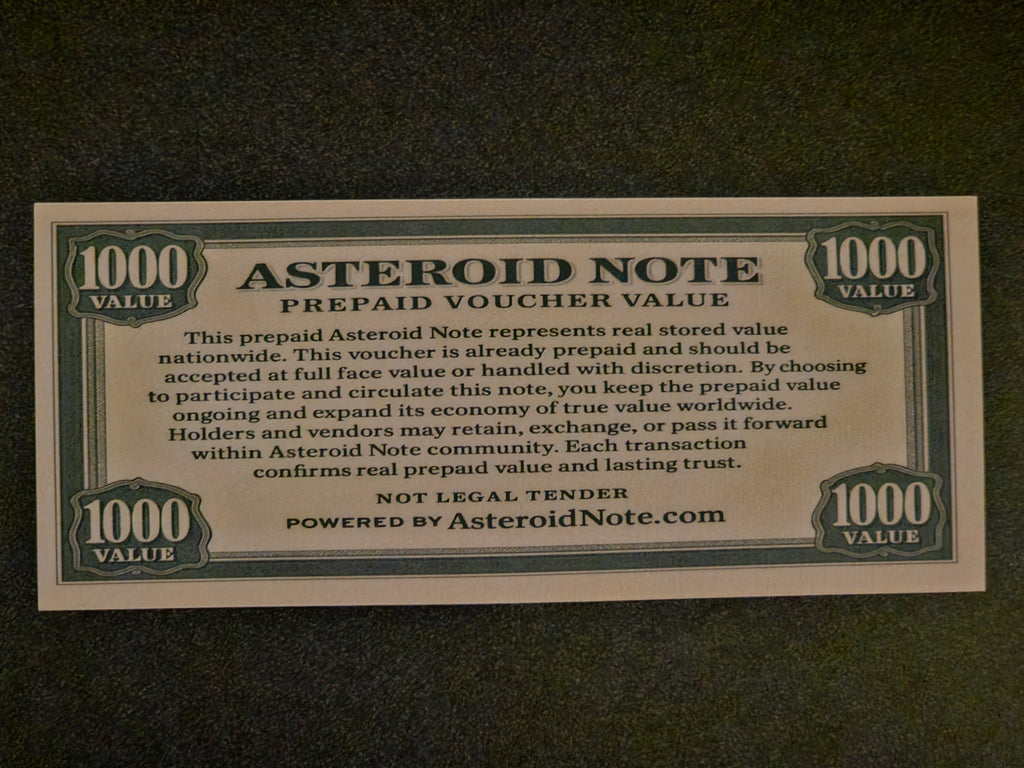 1000 Value Asteroid Note – Prepaid Voucher