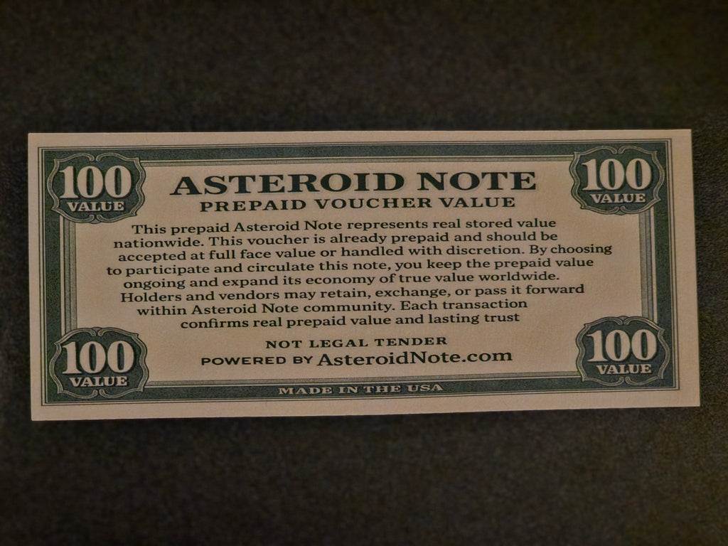 100 Value Asteroid Note – Prepaid Voucher