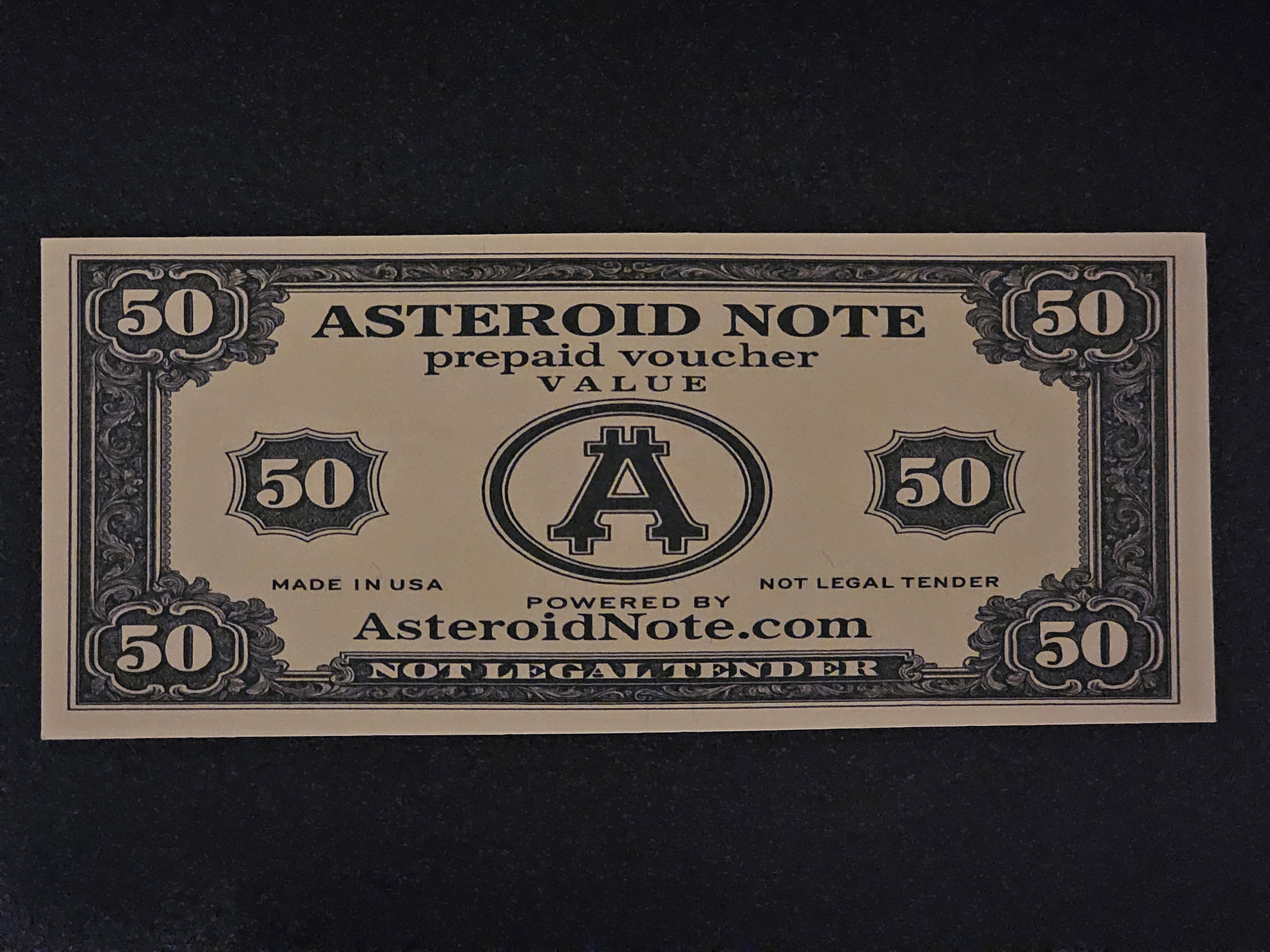 50 Value Asteroid Note – Prepaid Voucher