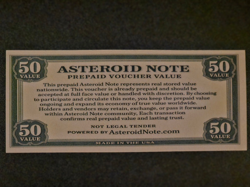 50 Value Asteroid Note – Prepaid Voucher
